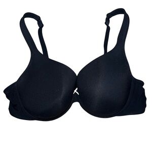 Cacique Lightly Lined Full Coverage Black Bra Size 44C
